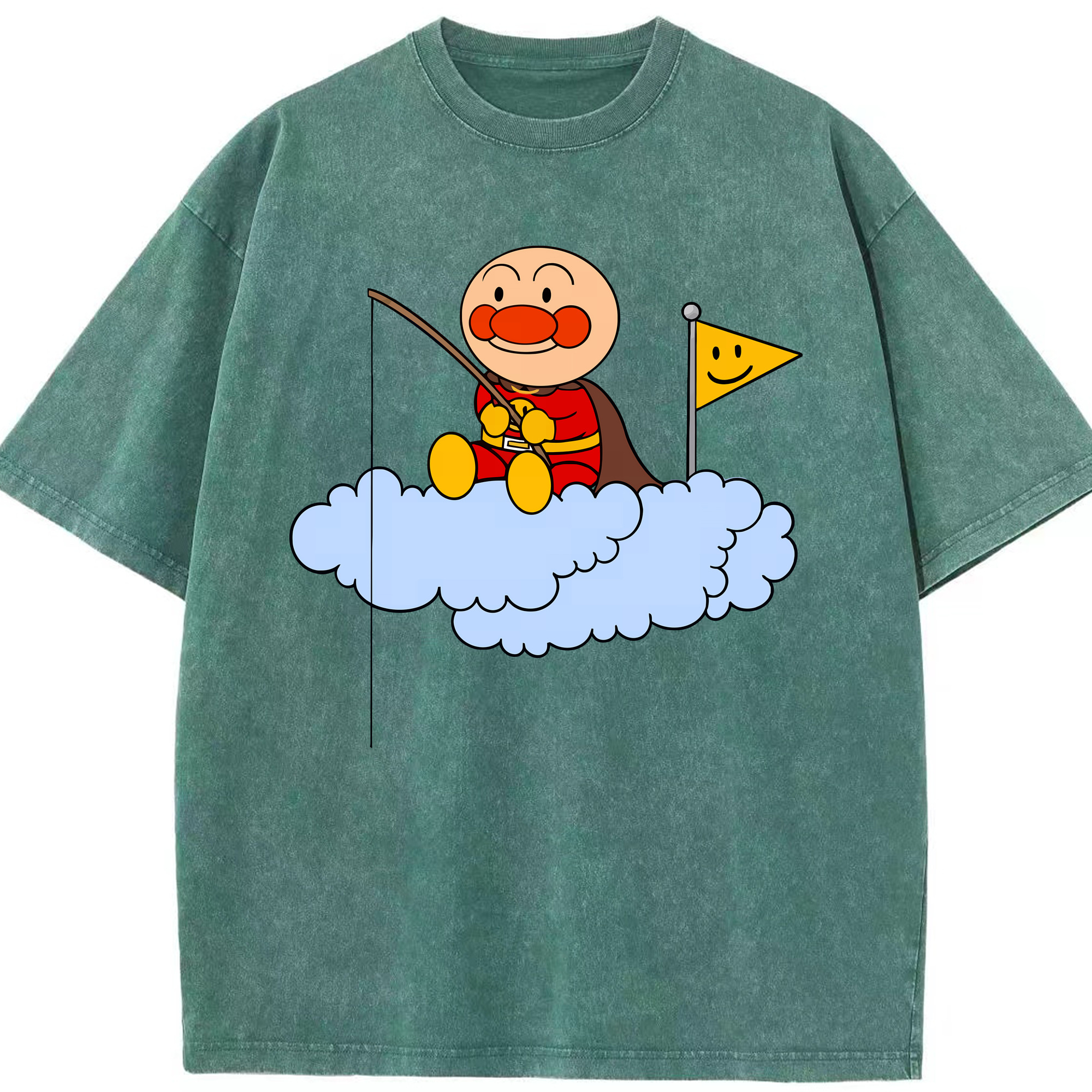 （画像用） アンパンマン Anpanman 綿100% ヴィンテージ風 半袖Tシャツ（フロントプリント）
